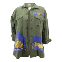 Load image into Gallery viewer, Vintage Marine Corps Jacket Reclaimed With Silk "Marine et Cavalerie" Scarf