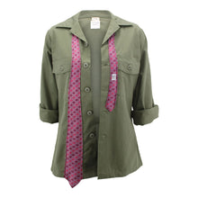 Load image into Gallery viewer, Vintage Army Jacket Reclaimed With Silk Tie