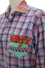 Load image into Gallery viewer, Boyfriend Shirt With Silk Collar, Cuffs, & Pocket
