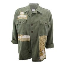 Load image into Gallery viewer, Vintage Military Jacket Reclaimed With Silk Scarf sz Extra Large