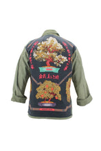 Load image into Gallery viewer, Vintage Military Jacket Reclaimed With Silk Scarf sz Medium