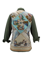 Load image into Gallery viewer, Vintage Military Jacket Reclaimed With Silk Scarf sz Small