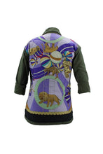 Load image into Gallery viewer, Vintage Military Jacket Reclaimed With Silk Scarf sz Small