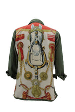 Load image into Gallery viewer, Vintage Military Jacket Reclaimed With Silk Scarf sz Large