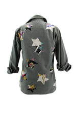 Load image into Gallery viewer, Vintage Military Jacket Reclaimed With Silk Scarf Stars sz Small