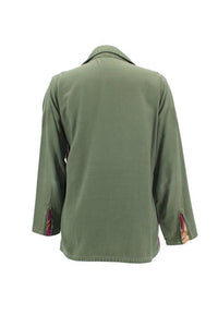 Vintage Military Jacket Reclaimed With Silk Scarf sz Medium