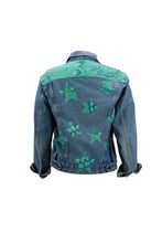 Load image into Gallery viewer, Vintage Denim Jacket Reclaimed With Silk Scarf sz Small
