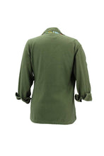 Load image into Gallery viewer, Vintage Military Jacket Reclaimed With Silk Tie sz Small