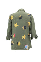 Load image into Gallery viewer, Vintage Military Jacket Reclaimed With Silk Scarf Stars sz Medium