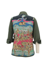 Load image into Gallery viewer, Vintage Military Jacket Reclaimed With Silk Scarf sz Medium