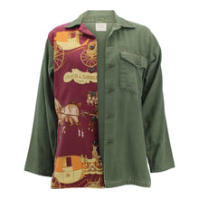 Load image into Gallery viewer, Vintage Military Jacket Reclaimed With Silk Scarf sz Medium