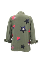 Load image into Gallery viewer, Vintage Military Jacket Reclaimed With Silk Scarf Stars sz Medium