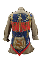 Load image into Gallery viewer, Vintage Military Jacket Reclaimed With Silk Scarf sz Small