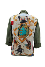 Load image into Gallery viewer, Vintage Military Jacket Reclaimed With Silk Scarf sz Medium