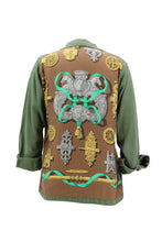 Load image into Gallery viewer, Vintage Military Jacket Reclaimed With Silk Scarf sz Large