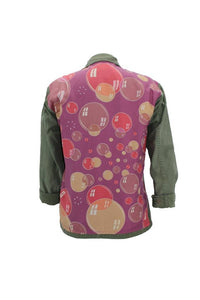 Vintage Military Jacket Reclaimed With Silk Scarf sz Medium