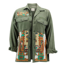 Load image into Gallery viewer, Vintage Military Jacket Reclaimed With Silk Scarf sz Medium