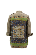 Load image into Gallery viewer, Vintage Military Jacket Reclaimed With Silk Scarf sz Large