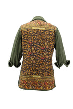 Load image into Gallery viewer, Vintage Military Jacket Reclaimed With Silk Scarf sz Small