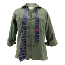 Load image into Gallery viewer, Vintage Military Jacket Reclaimed With Silk Tie sz Medium