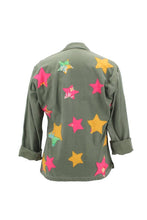 Load image into Gallery viewer, Vintage Military Jacket Reclaimed With Silk Scarf Stars sz Medium