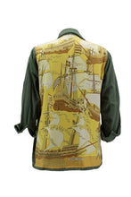 Load image into Gallery viewer, Vintage Military Jacket Reclaimed With Silk Scarf sz Large