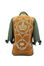 Load image into Gallery viewer, Vintage Military Jacket Reclaimed With Silk Scarf sz Medium