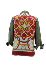 Load image into Gallery viewer, Vintage Military Jacket Reclaimed With Silk Scarf sz Large