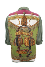 Load image into Gallery viewer, Vintage Military Jacket Reclaimed With Silk &quot;Bride De Cour&quot; Scarf
