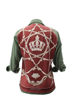 Load image into Gallery viewer, Vintage Army Jacket Reclaimed With Silk &quot;Couronnes&quot; Scarf