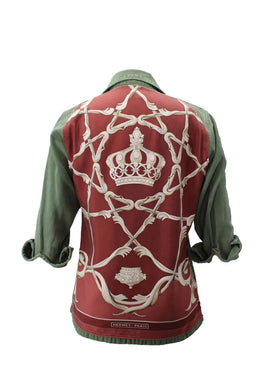 Vintage Army Jacket Reclaimed With Silk 