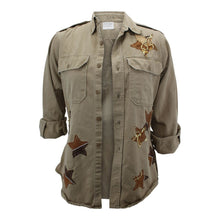Load image into Gallery viewer, Vintage Army Jacket Reclaimed With Silk Scarf Stars