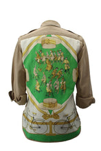Load image into Gallery viewer, Vintage Army Jacket Reclaimed With Silk &quot;Les Becanes&quot; Scarf