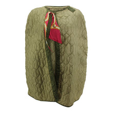 Load image into Gallery viewer, Vintage Army Jacket Cape Reclaimed With Silk &quot;Le Laisser Courre&quot; Scarf