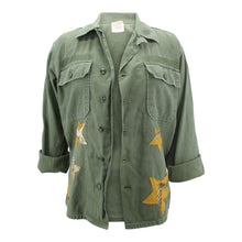Load image into Gallery viewer, Vintage Army Jacket Reclaimed With Silk Scarf Stars