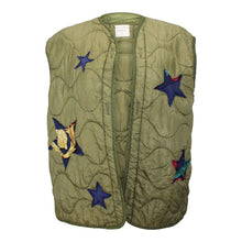 Load image into Gallery viewer, Vintage Army Jacket Liner Reclaimed With Silk Scarf Stars