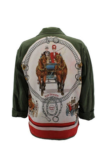 Vintage Army Jacket Reclaimed With Silk 