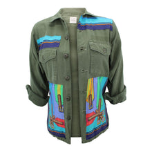 Load image into Gallery viewer, Vintage Military Jacket Reclaimed With Silk &quot;Sangles&quot; Scarf