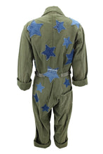 Load image into Gallery viewer, Vintage Military Coveralls Reclaimed With Vintage Denim Stars