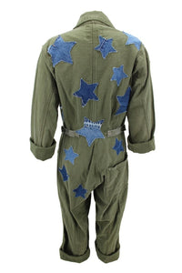 Vintage Military Coveralls Reclaimed With Vintage Denim Stars