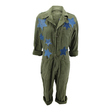 Vintage Military Coveralls Reclaimed With Vintage Denim Stars