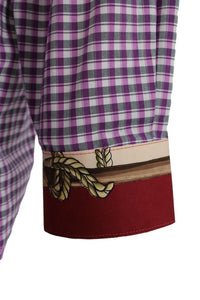 Boyfriend Shirt With Silk Collar, Cuffs, & Pocket