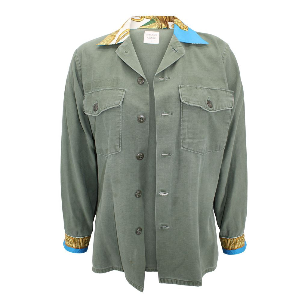 Vintage Military Collar & Cuff Jacket