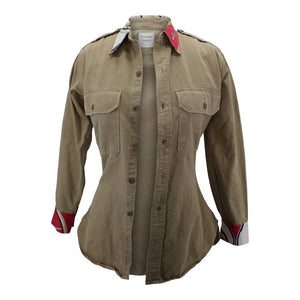 Vintage Military Collar & Cuff Jacket