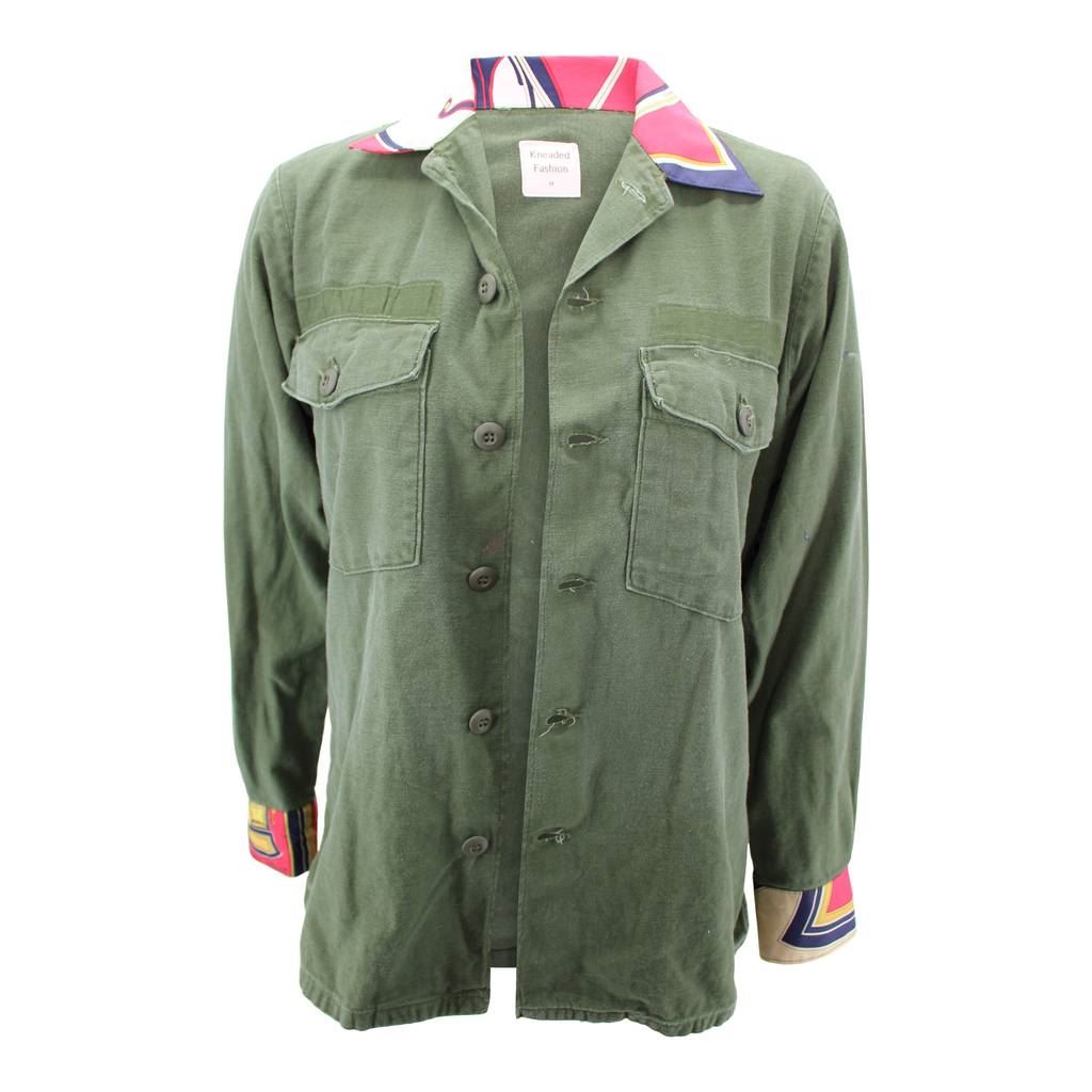 Vintage Military Collar & Cuff Jacket