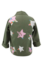 Load image into Gallery viewer, Vintage Military Jacket Reclaimed With Silk Scarf Stars