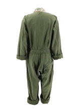 Load image into Gallery viewer, Vintage Military Coveralls Reclaimed With Silk Collar &amp; Pocket
