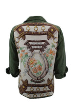 Load image into Gallery viewer, Vintage Military Jacket Reclaimed With Silk &quot;Aux Champs&quot; Scarf