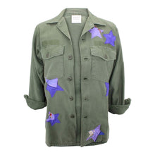 Load image into Gallery viewer, Vintage Military Jacket Reclaimed With Silk Scarf Stars