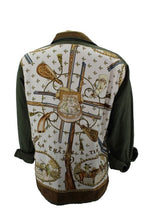 Load image into Gallery viewer, Vintage Military Jacket Reclaimed With Silk &quot;La Chasse a Tir&quot; Scarf